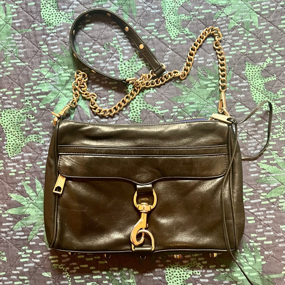 Rebecca Minkoff black leather shoulder bag